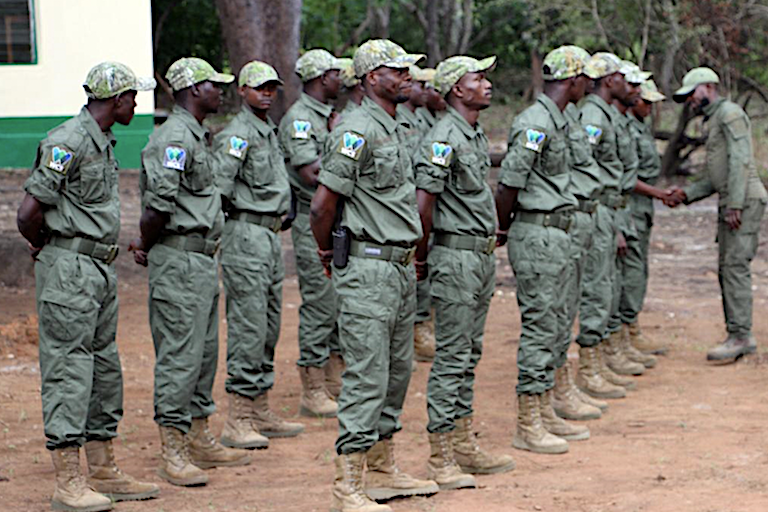 Rangers stationed at the Koumbala Sector of the Manovo-Gounda National Park. Photo courtesy of Namzoka Steve for WCS.