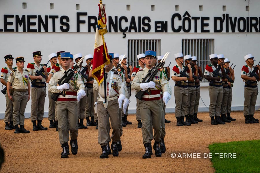 Foreign Legion - 13e DBLE - Ivory Coast - leaving ceremony - 2024