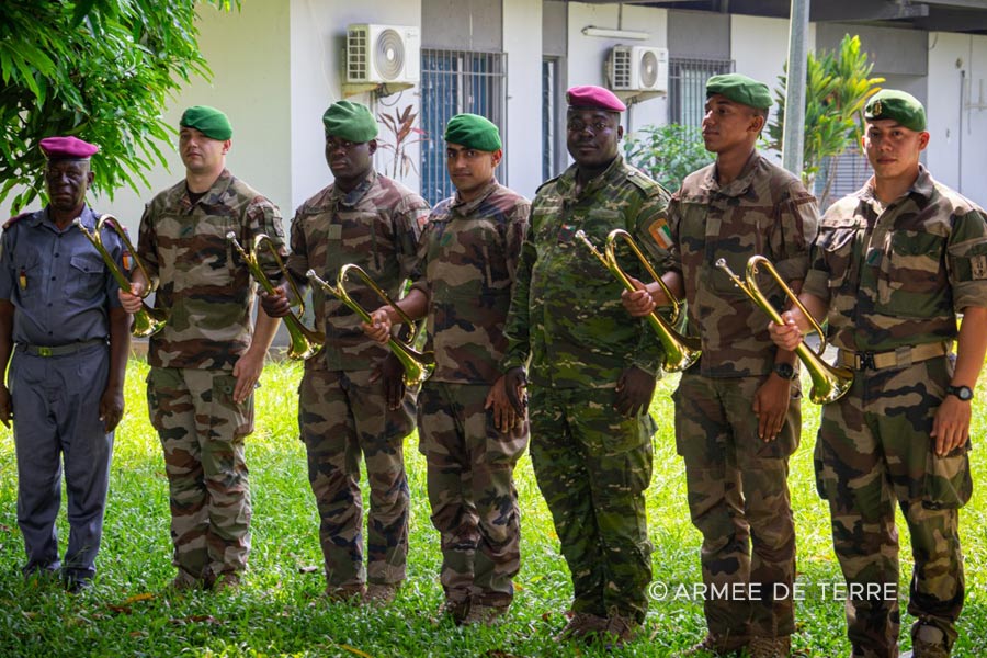 Foreign Legion - 13e DBLE - 1er REG - Ivory Coast - Bugler instruction - 2024