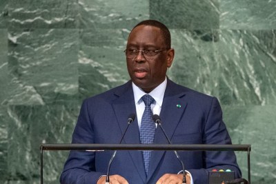 President Macky Sall addressing the UN General Assembly (file photo).