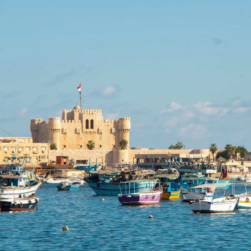 Qaitbay Citadel In Alexandria, Egypt