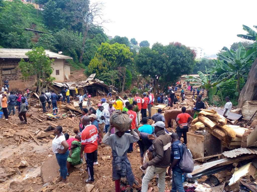 landslide and floods in  Mbankolo in Yaoundé, Cameroon, October 2023