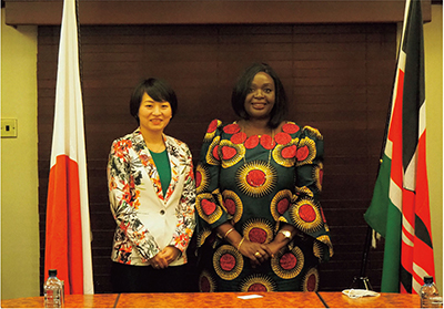 State Minister for Foreign Affairs Suzuki meeting with Cabinet Secretary, Ministry of Foreign Affairs, Ambassador Raychelle Awuor Omamo(May 3, Nairobi, Kenya)