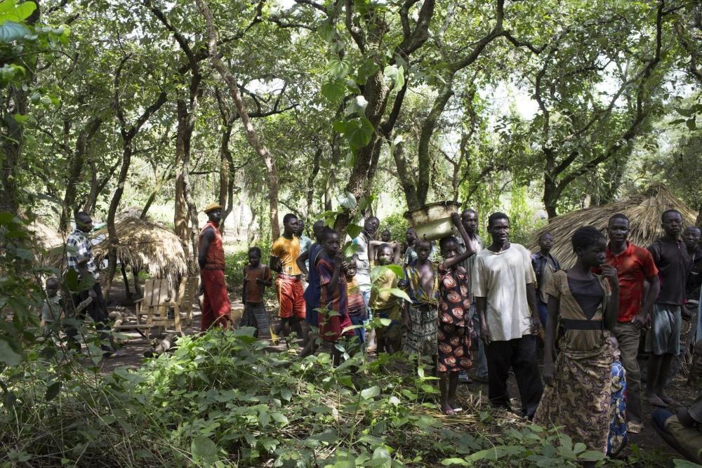 Residents of Marzé hid in the woods after Seleka and Peuhl forces attacked the town in July 2015. 