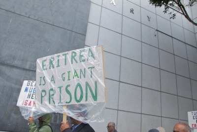 Free Eritrea democracy march in San Francisco. The country is plagued by human rights abuses, and “torture, arbitrary detention, and severe restrictions on freedom of expression” and has been called a giant prison by activists