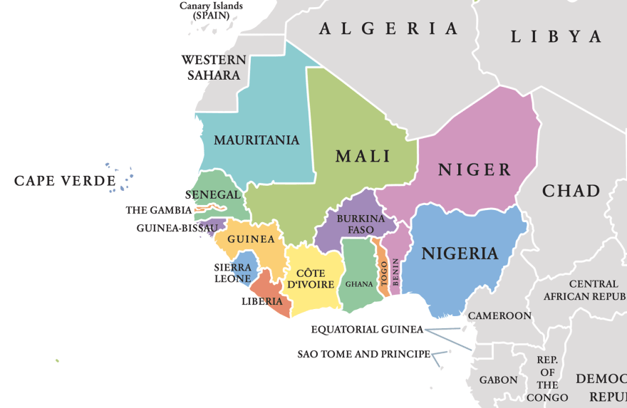 west africa map