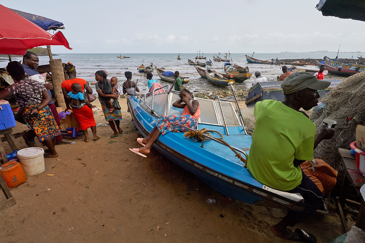 The only patrol boat available to Sierra Leonean officials at the Goderich wharf, near Freetown.