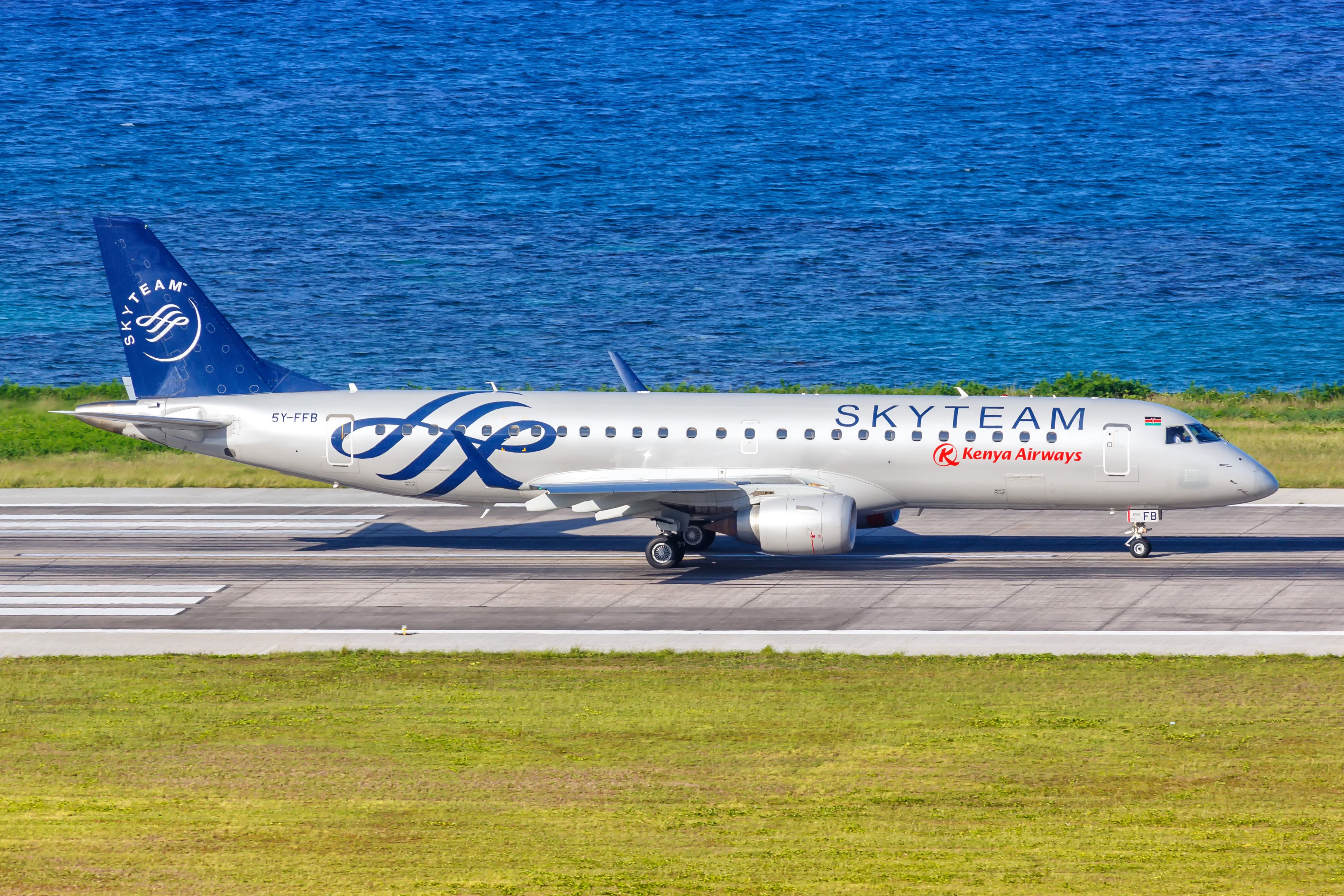 Kenya Airways Embraer 190 SkyTeam livery