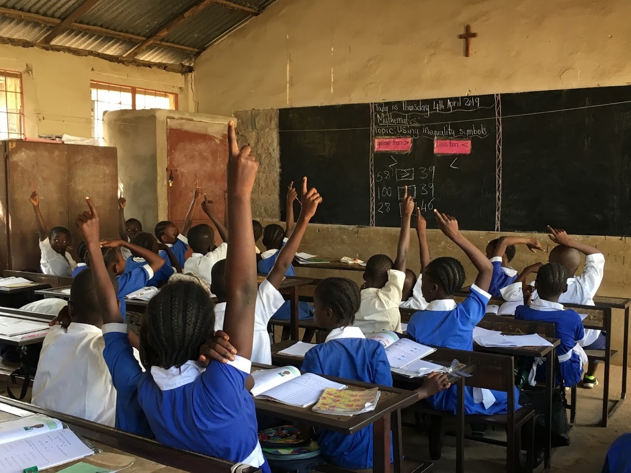 Grade 3 students at St. Peter’s Lower Basic School