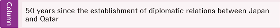 50 years since the establishment of diplomatic relations between Japan and Qatar