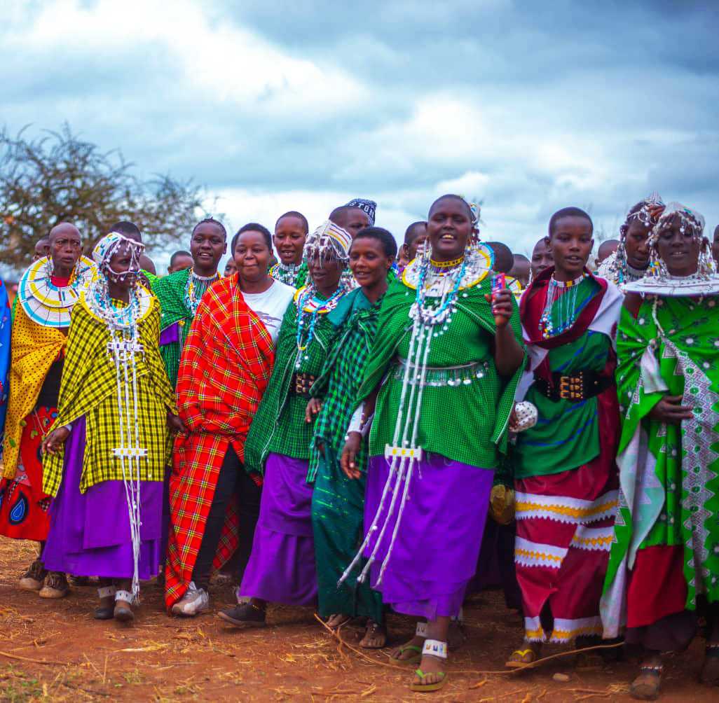 Maasai women participating in the ceremony in Simanjiro District.