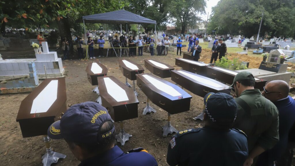 Brazilian authorities bury deceased migrants who drifted in African boat to the Amazon