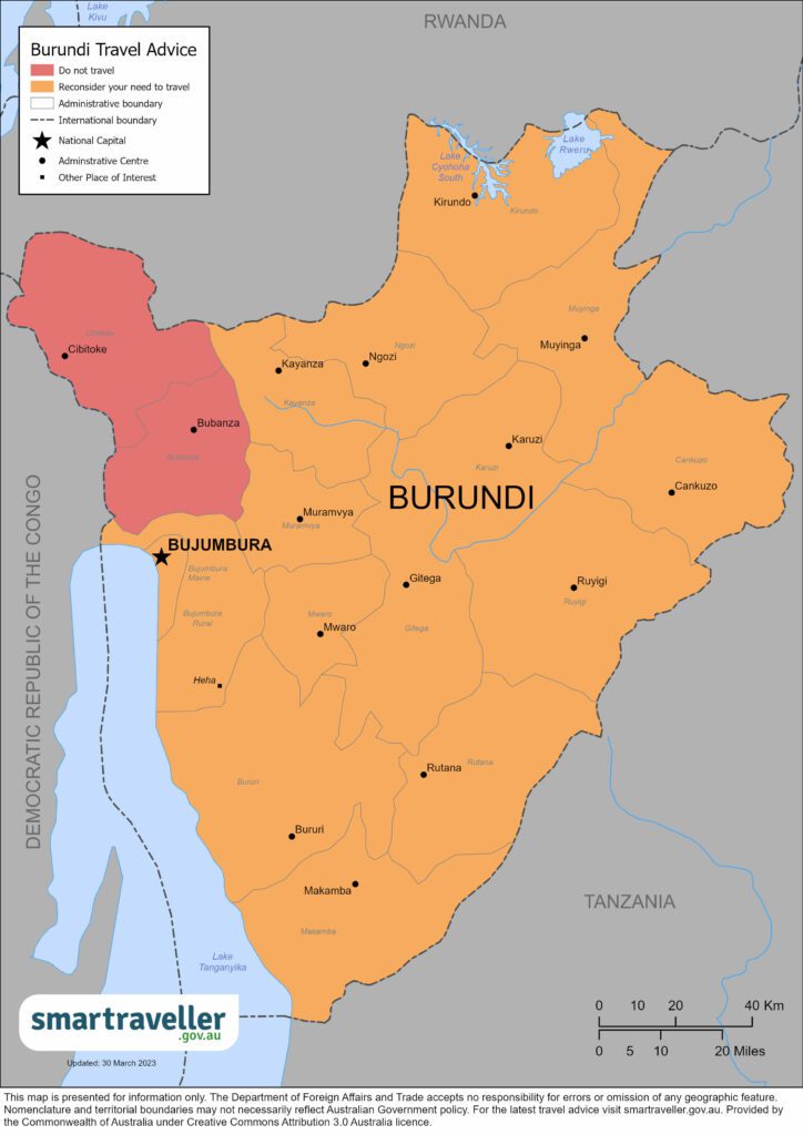 Burundi map