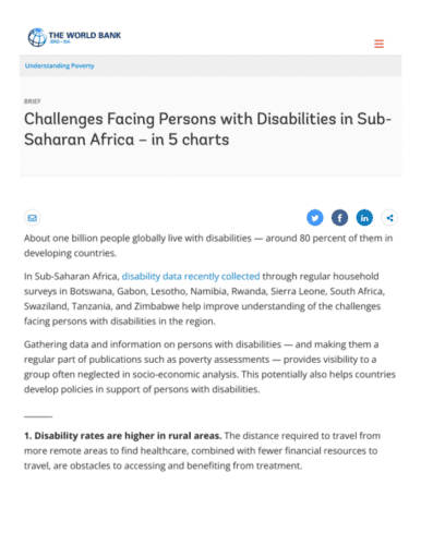 Challenges Facing Persons with Disabilities in Sub-Saharan Africa – in 5 charts - Gabon