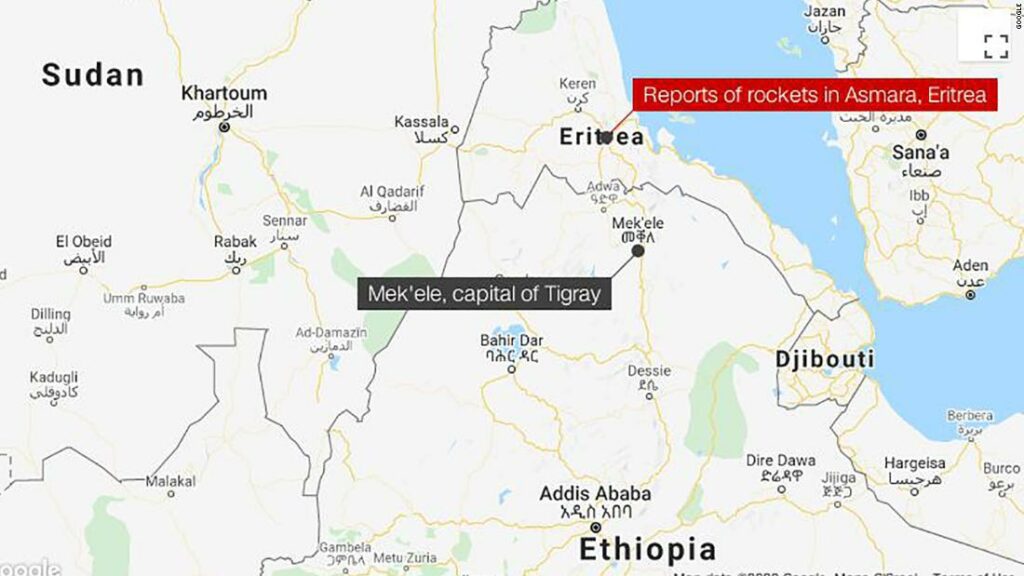 Forces from Ethiopia's Tigray region bombed Eritrean capital, Tigray leader says