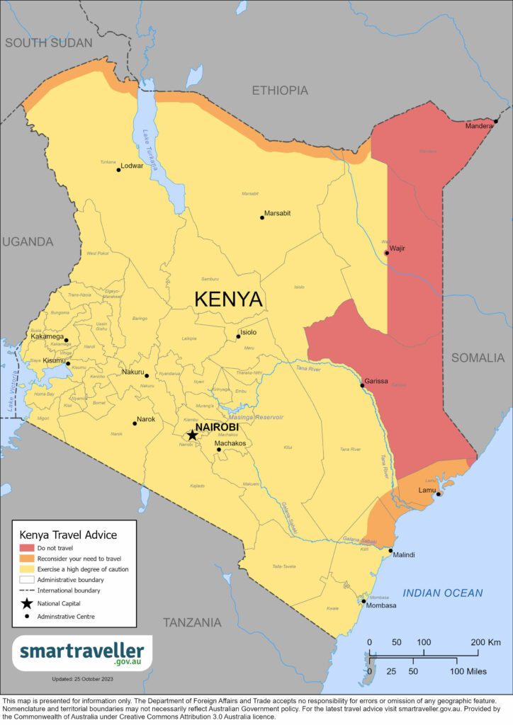 Kenya map Oct 2023