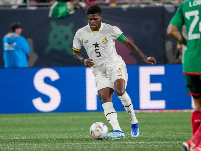 Thomas Partey in action for Ghana in October 2023