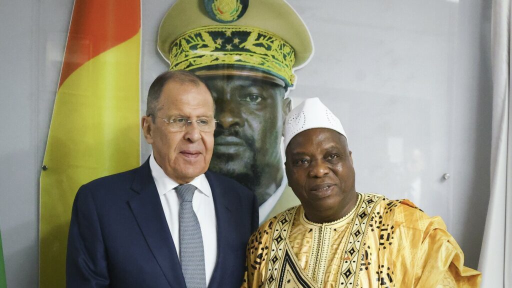 Russia's foreign minister again visits Africa, this time in Guinea, as some ties cool with the West