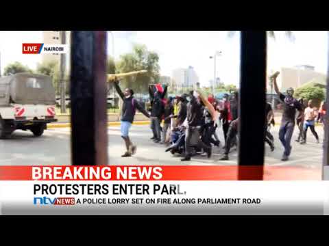 The moment protesters entered Parliament