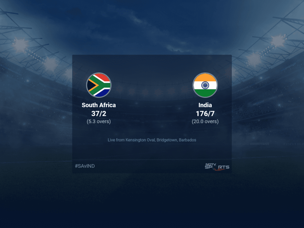 South Africa vs India live score over Final T20 1 5 updates