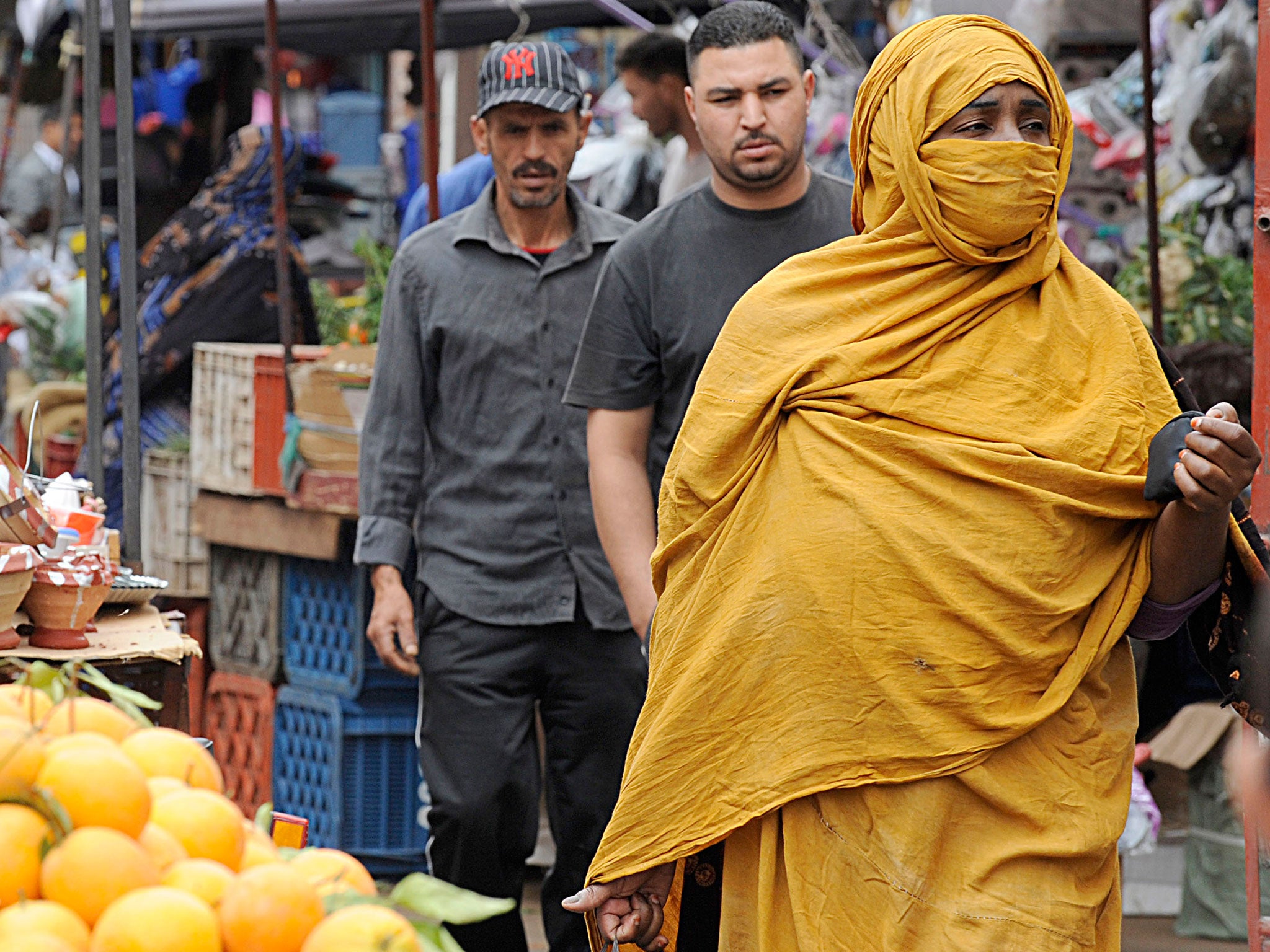 A market in Laayoune, the capital of Moroccan-controlled Western Sahara