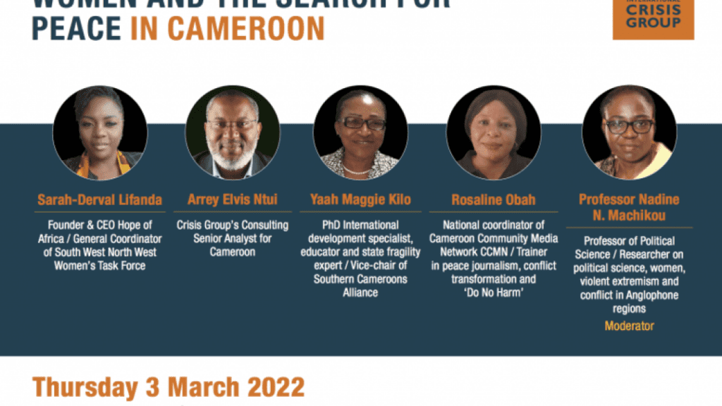 Women and the Search for Peace in Cameroon (Online Event, 3rd March 2022) - Crisis Group