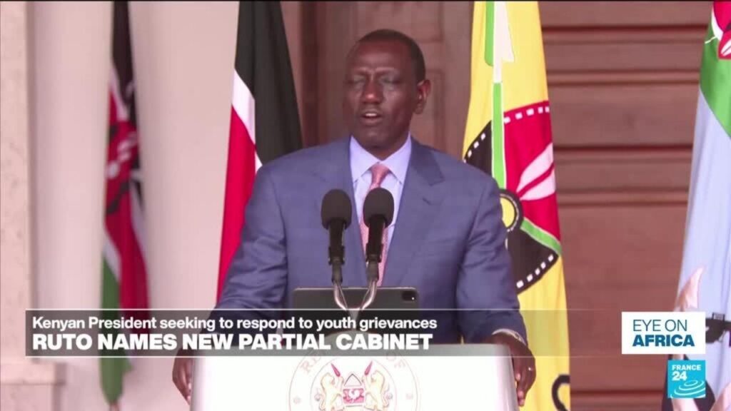 Kenya's embattled Ruto names new partial cabinet