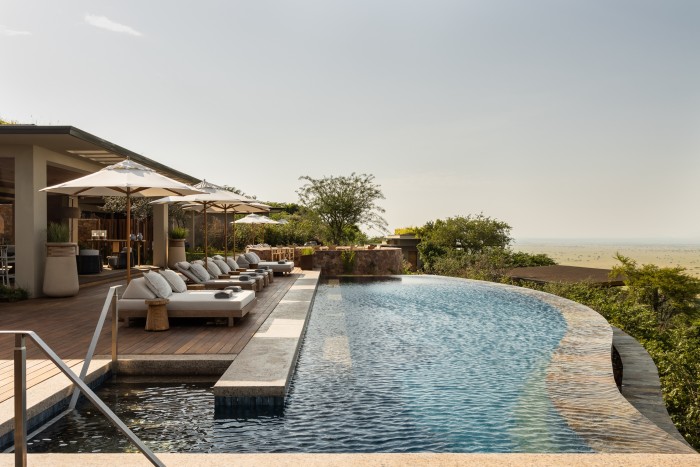 The main pool at Singita Milele in Tanzania