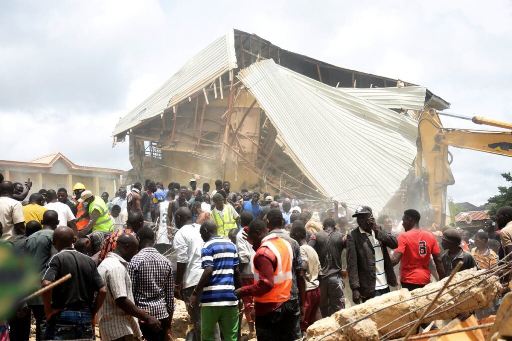 Dozen of students killed and more than 100 trapped after school building collapses in Nigeria