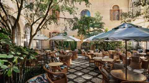 The courtyard at Soho House’s new São Paulo location