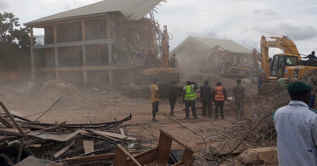 Nigeria school collapse kills at least 16 students as they take exams