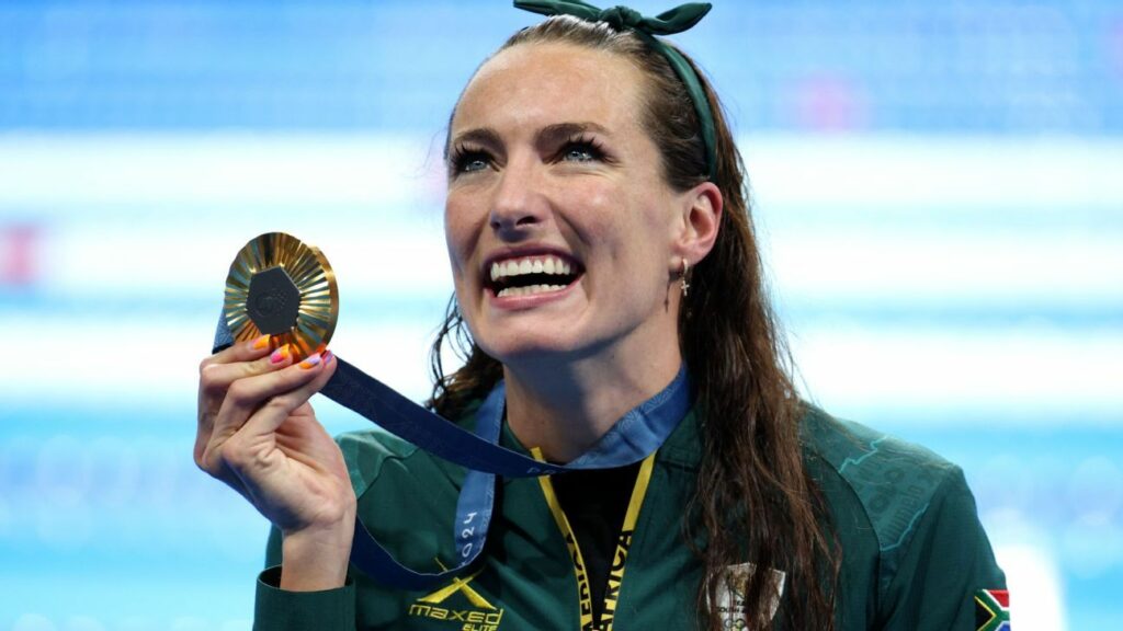 South Africa's Tatjana Smith wins 100m breaststroke gold