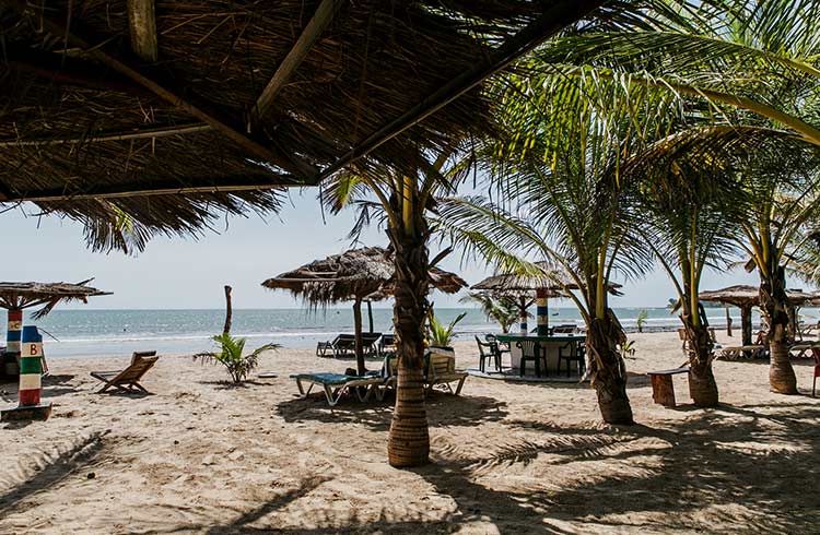 Paradise Beach in Sanyang, Gambia