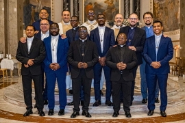 11 young people make their Perpetual Profession before Fr Alphonse Owoudou, Councillor for the Africa-Madagascar Region