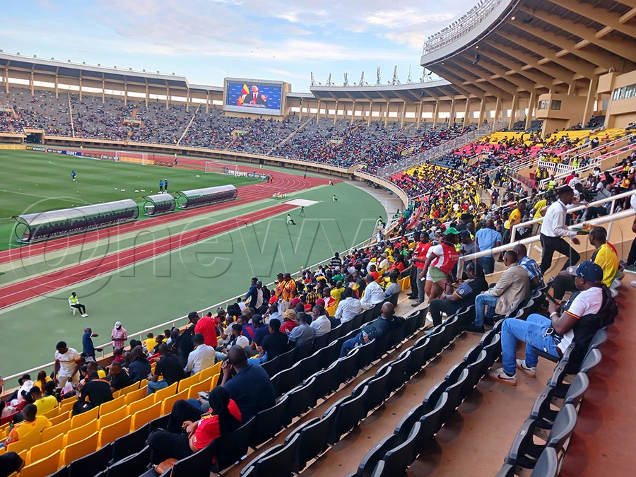 Fans at Namboole Stadium on Friday. PHOTO: Yekoyada Saaka