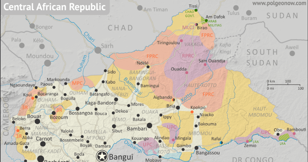 Central African Republic Control Map & Timeline - July 2021