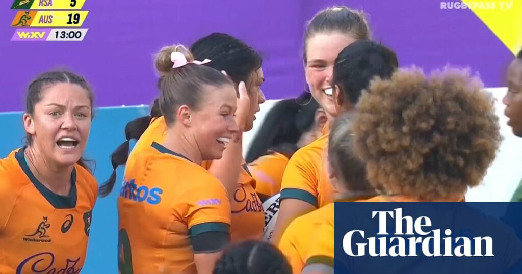 Last-ditch steal sees Australia beat South Africa to reach WXV2 final – video | Australia women's rugby union team