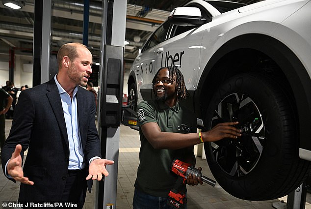 Prince William visits 2023 Earthshot Prize finalist Enso, in Brentford, West London, yesterday